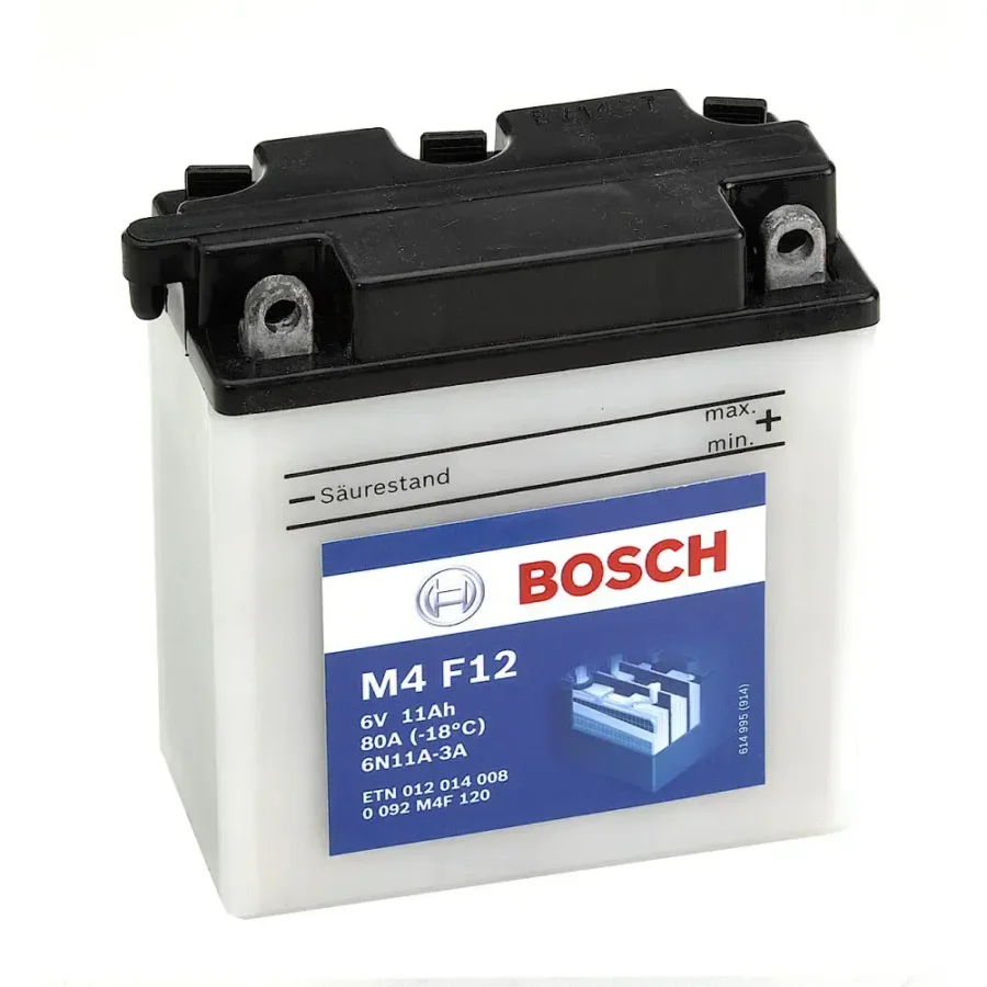 Batería de Moto 11Ah 6V Bosch M4F12