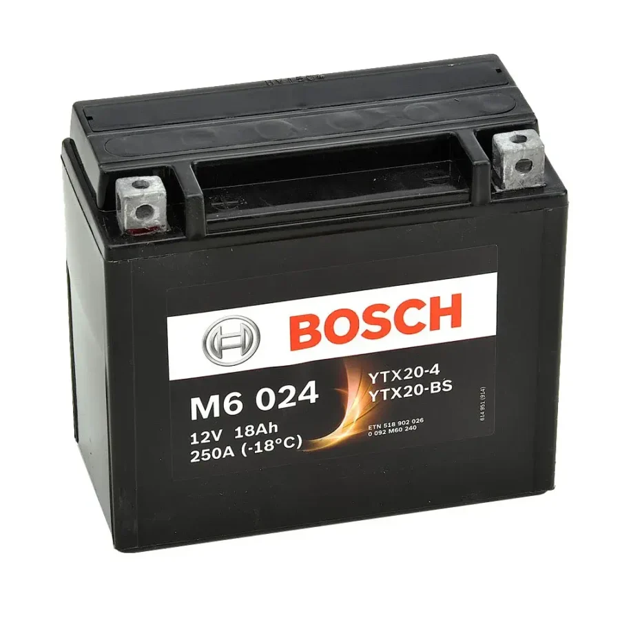 Batería de moto 18Ah M6024 Bosch AGM