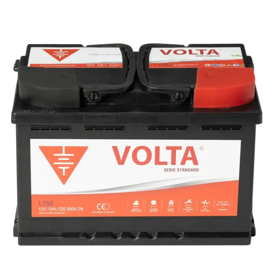 Batería de Coche 75Ah 680A EN Standard Volta L750D