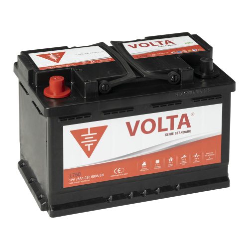 Volta L75OI Batería de coche Gama Standard Positivo Izquierda 75Ah 680A EN 12V Volta L750I