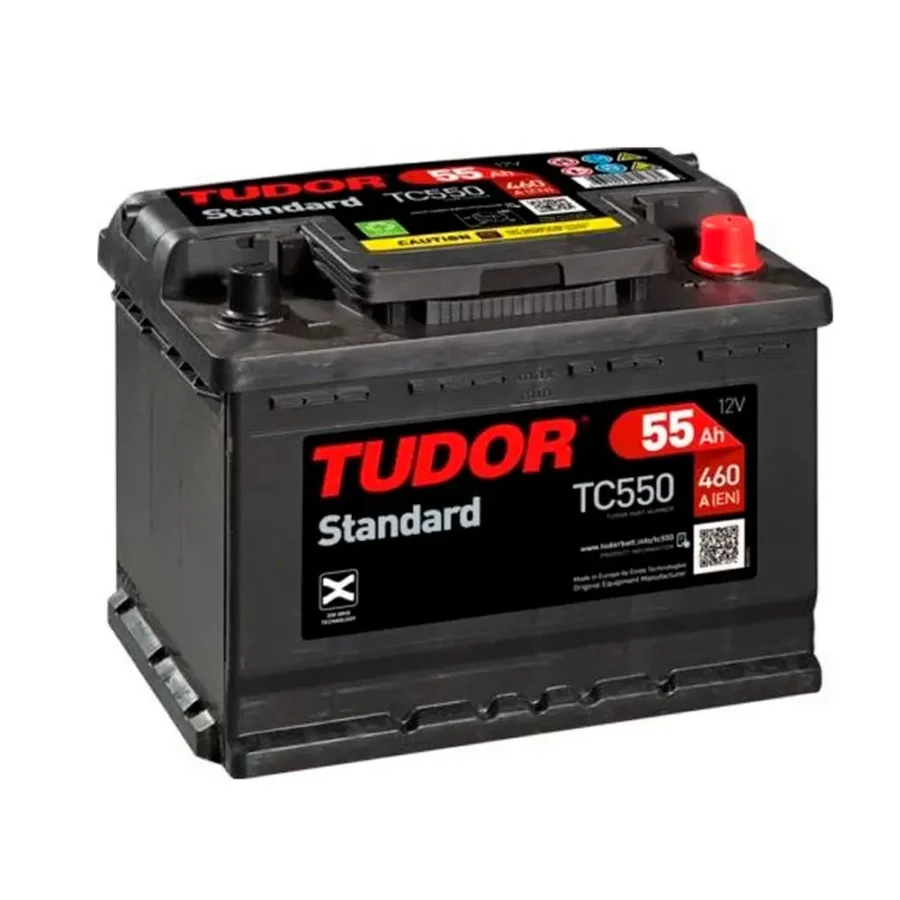 Tudor TC550 55Ah 460A EN 12V Batería de coche