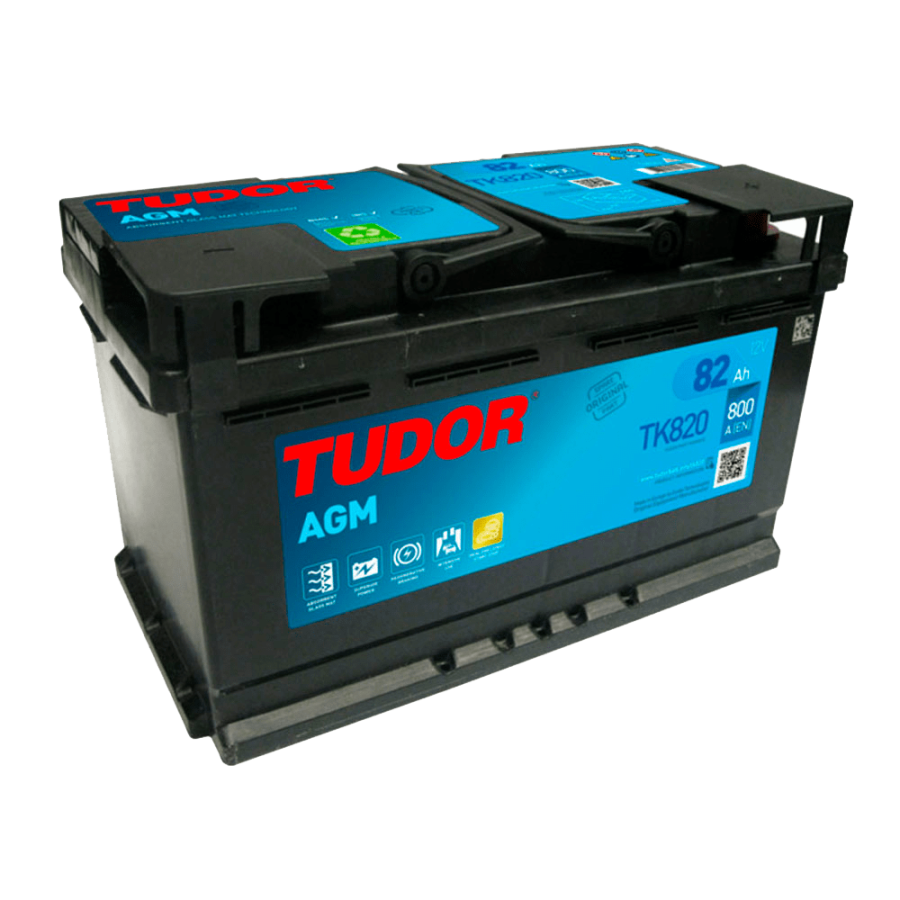 Tudor TK820 AGM Batería de coche 82Ah 800A EN 12V