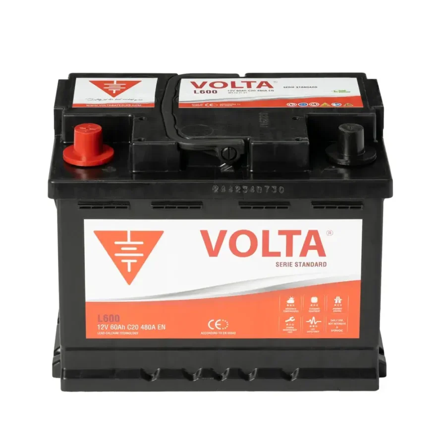 Batería de Coche 60Ah 480A EN Standard +Izq Volta L600I