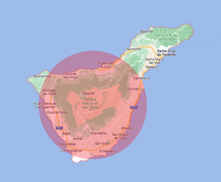 zonas donde ofrecemos el servicio de instalación de baterías de coche a domicilio en Tenerife