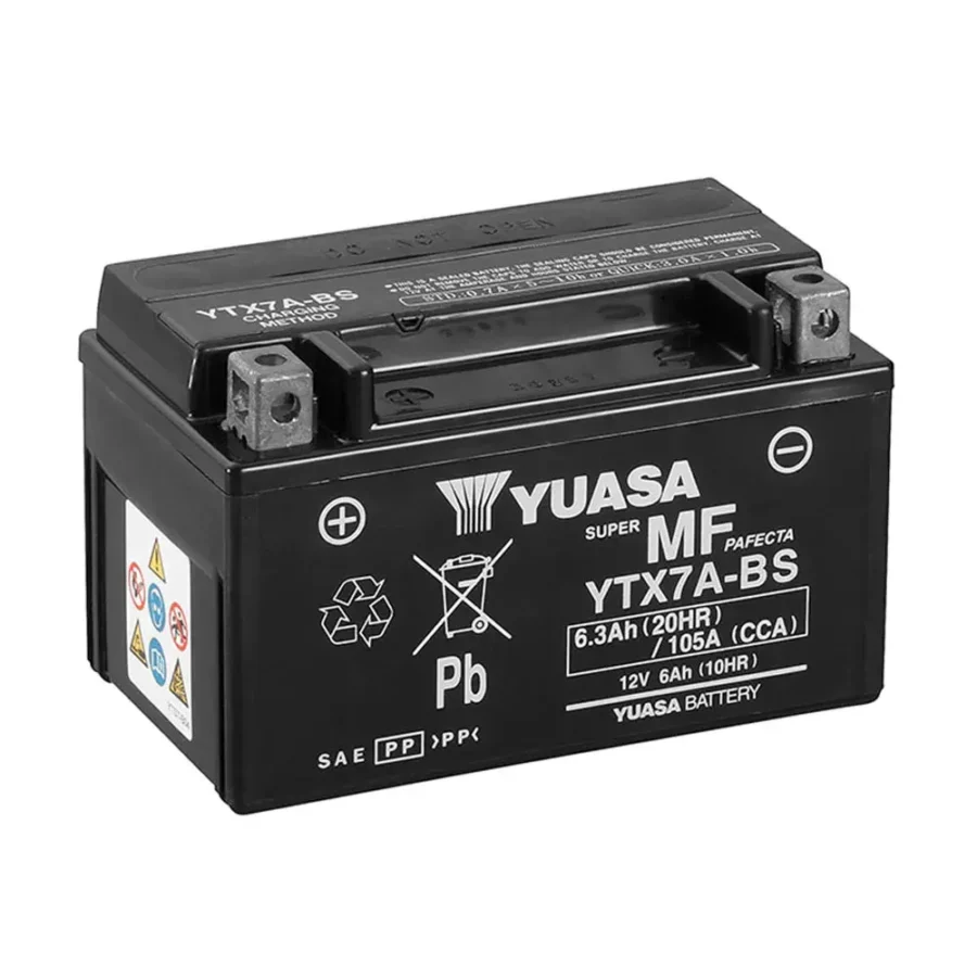 Batería de Moto YUASA YTX7A-BS 6Ah 12V